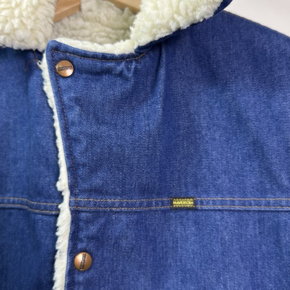 Vintage Maverick Ranch Coat Mens Size Small Denim… - image 4
